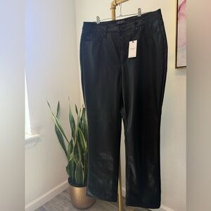 Judy Blue Black Leather Look Pants